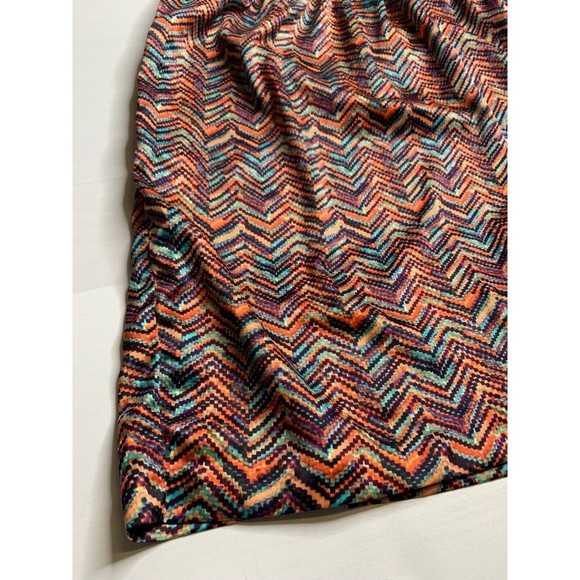 Bisou Bisou Orange blue Purple Ruffle Sleeveless V Neck Mini Women Dress size 14 - Picture 7 of 14